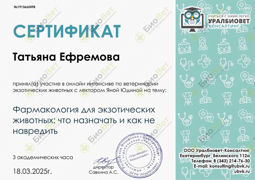 Ефремова Татьяна Алексеевна